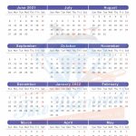 Calendar June 2021- May 2022